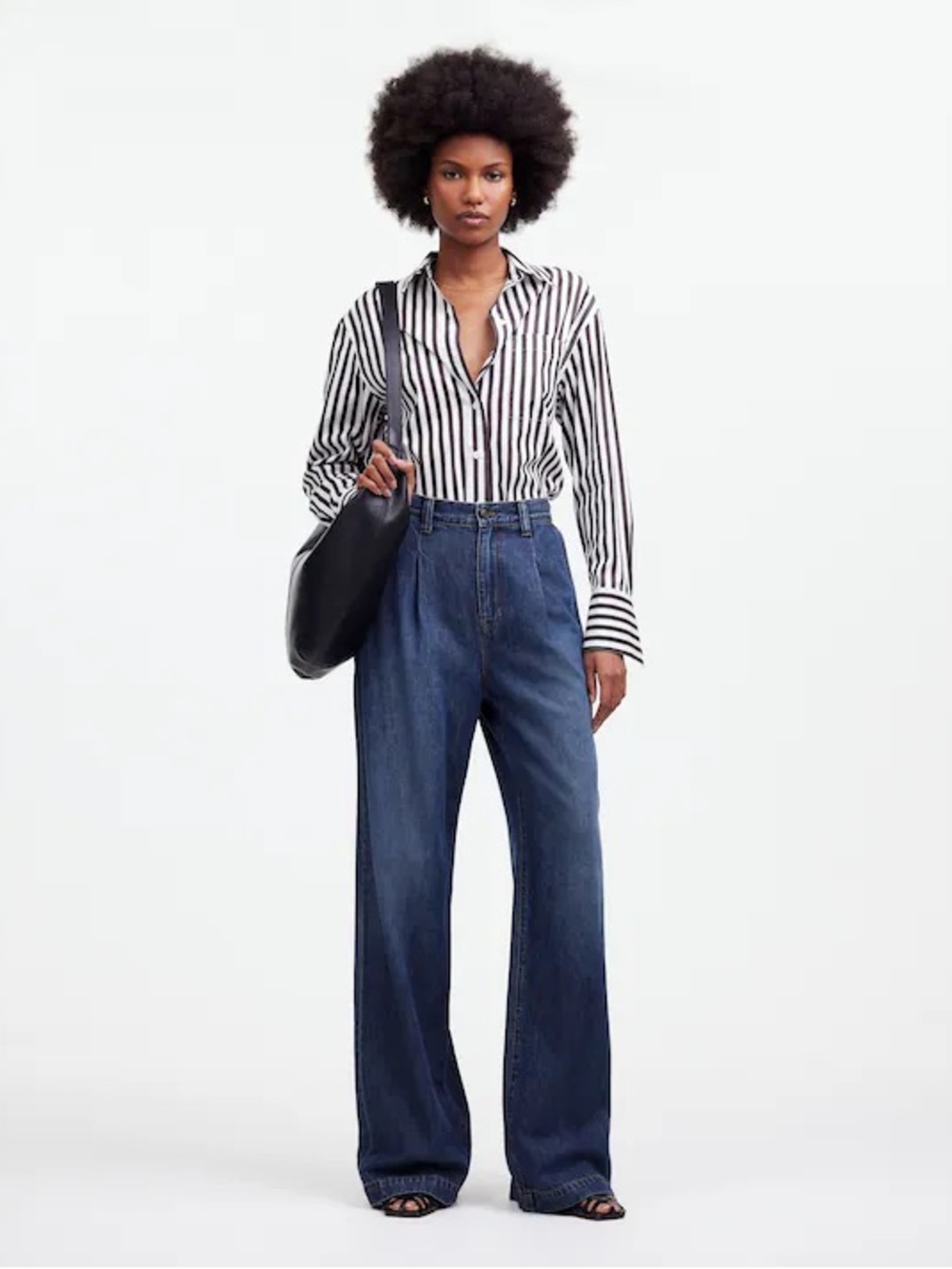Madewell The Harlow Wide-Leg Jean: Airy Denim Ed. Size 26 Fieldale Wash